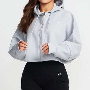 CLASSIC CROP ZIP HOODIE